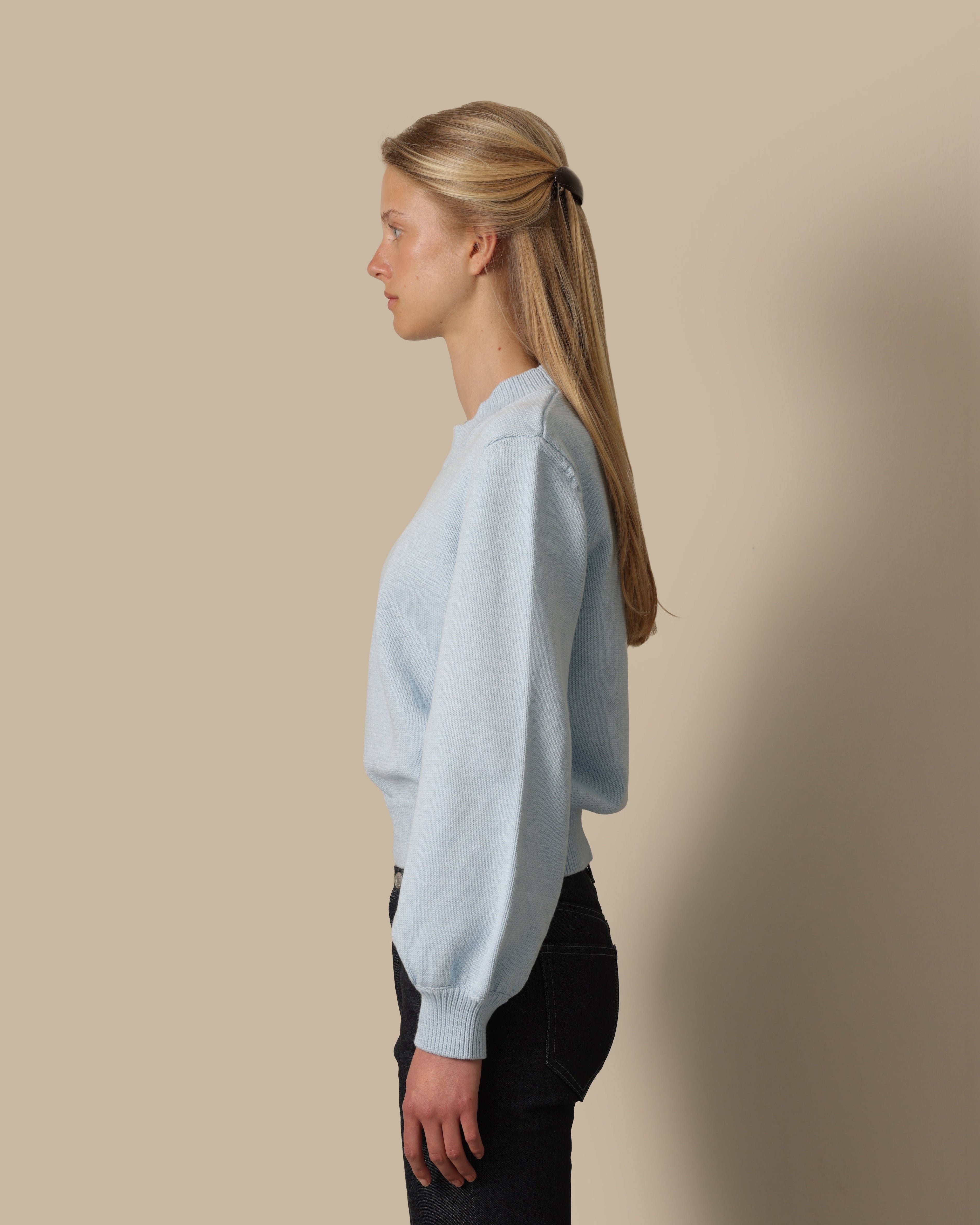 Fitted Cotton Sweater Frosting