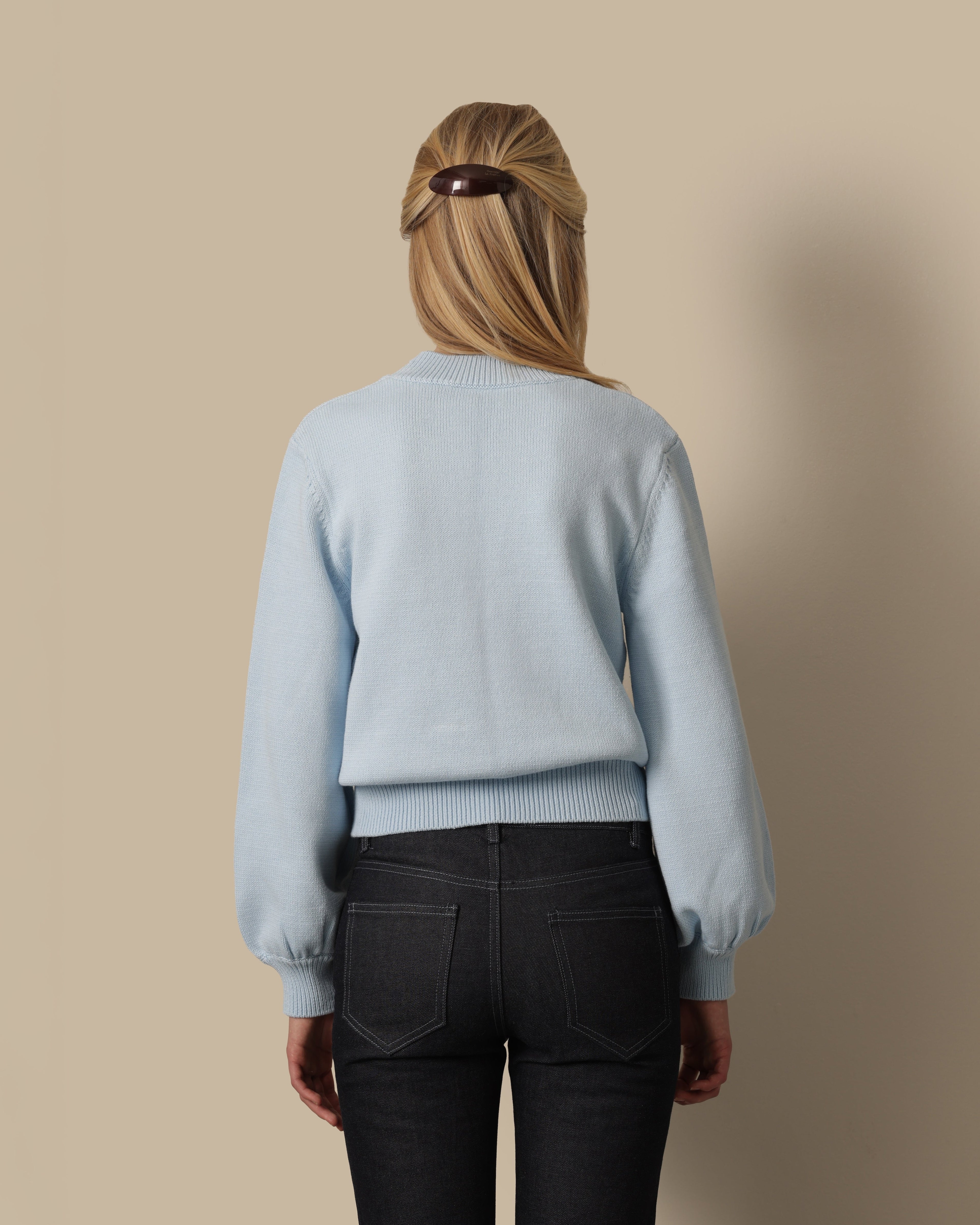 Fitted Cotton Sweater Frosting