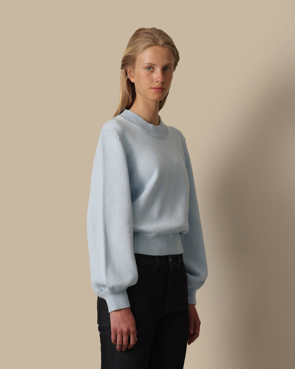Fitted Cotton Sweater Frosting