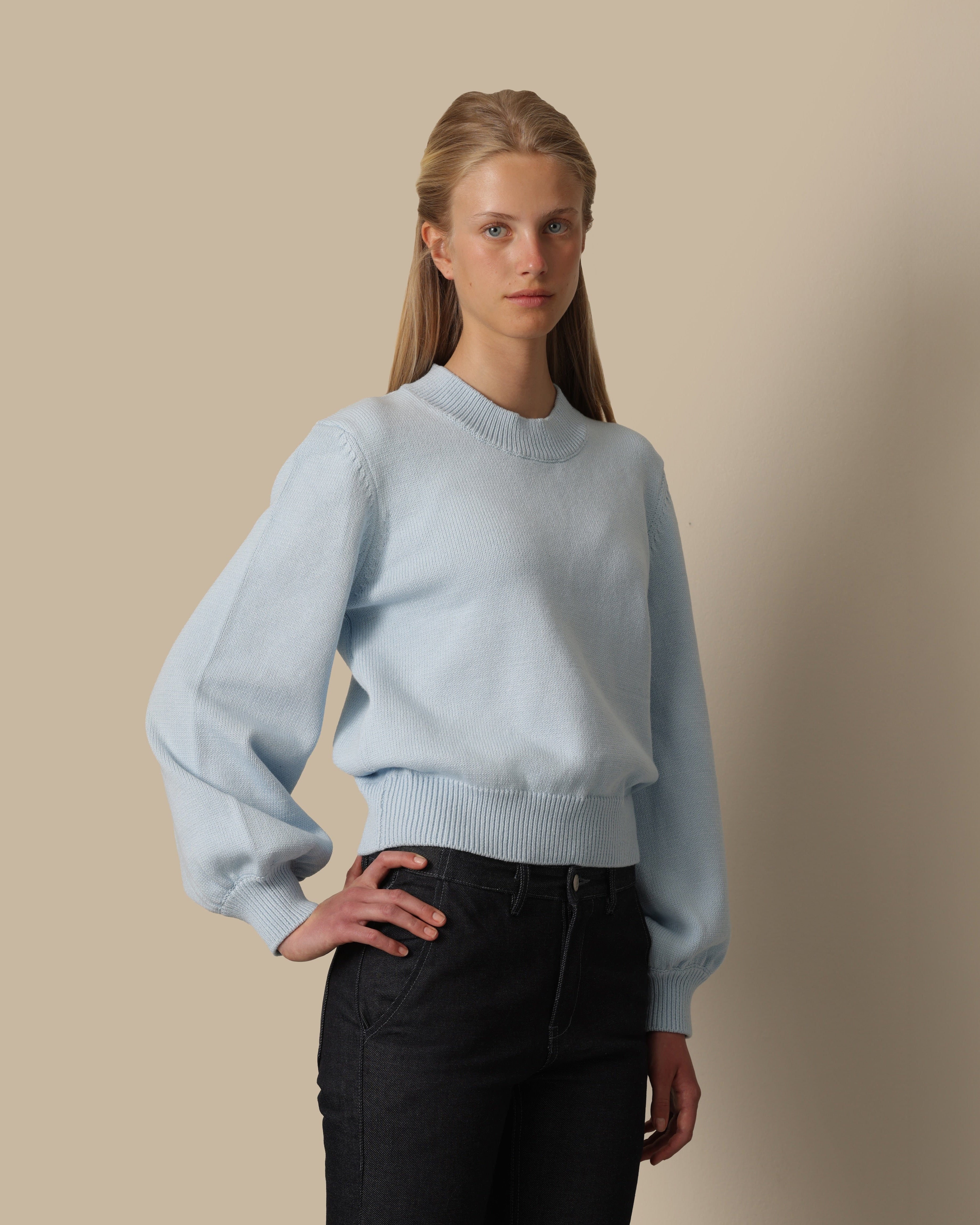 Fitted Cotton Sweater Frosting