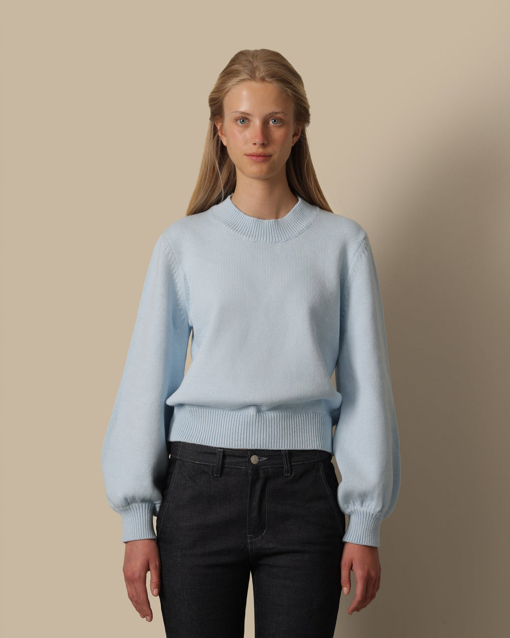 Fitted Cotton Sweater Frosting