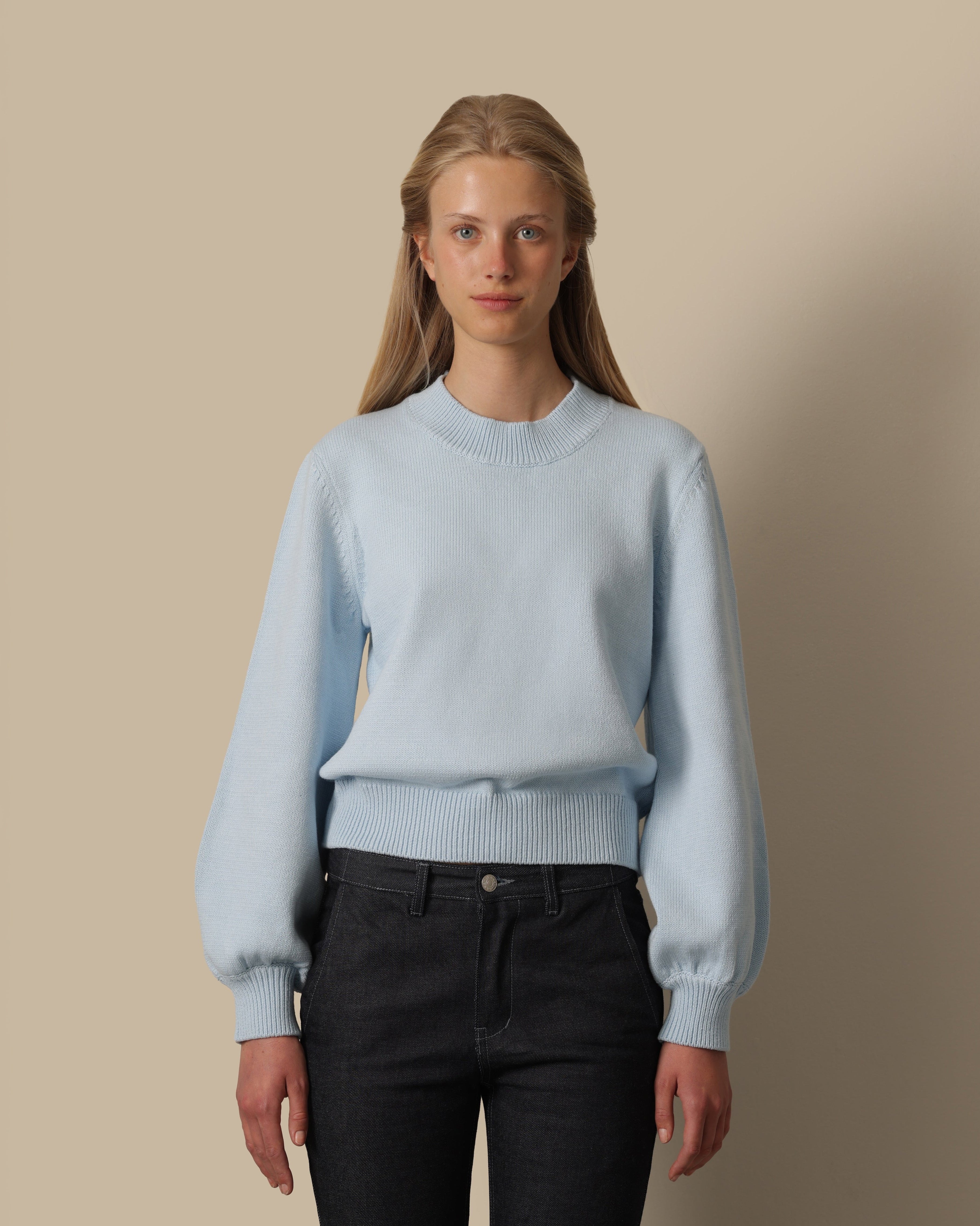 Fitted Cotton Sweater Frosting