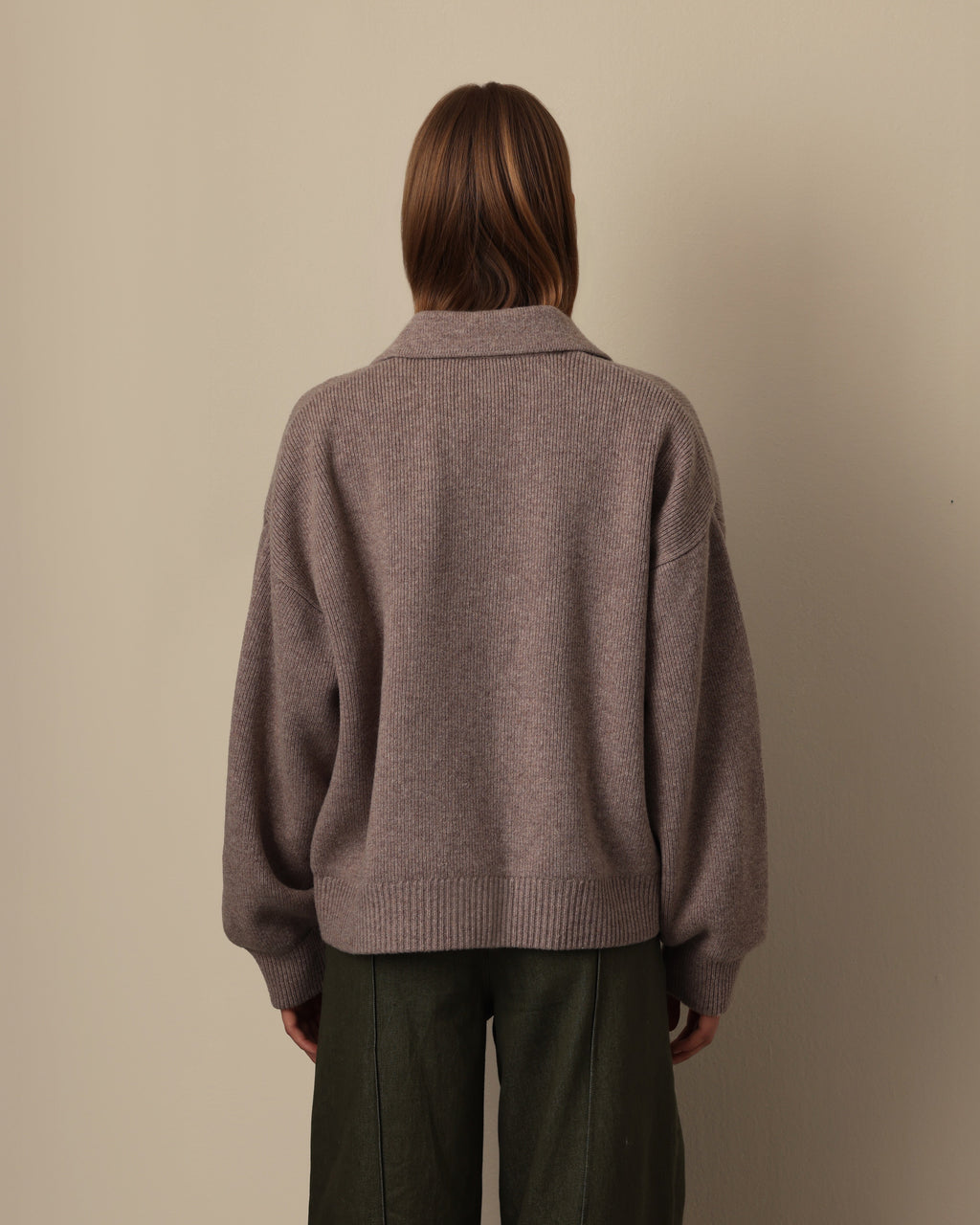 Knitted Wool Jacket Nutmeg