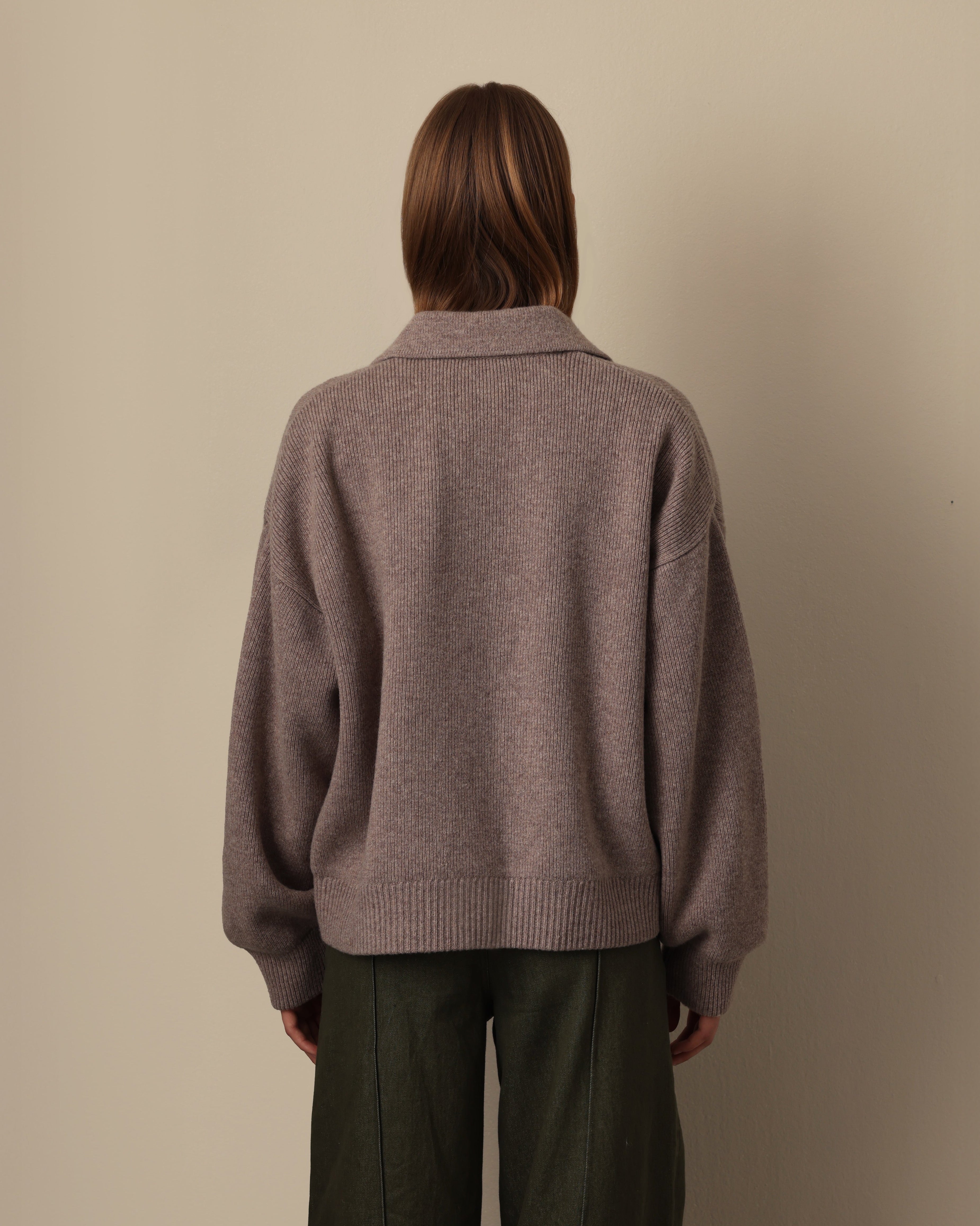 Knitted Wool Jacket Nutmeg