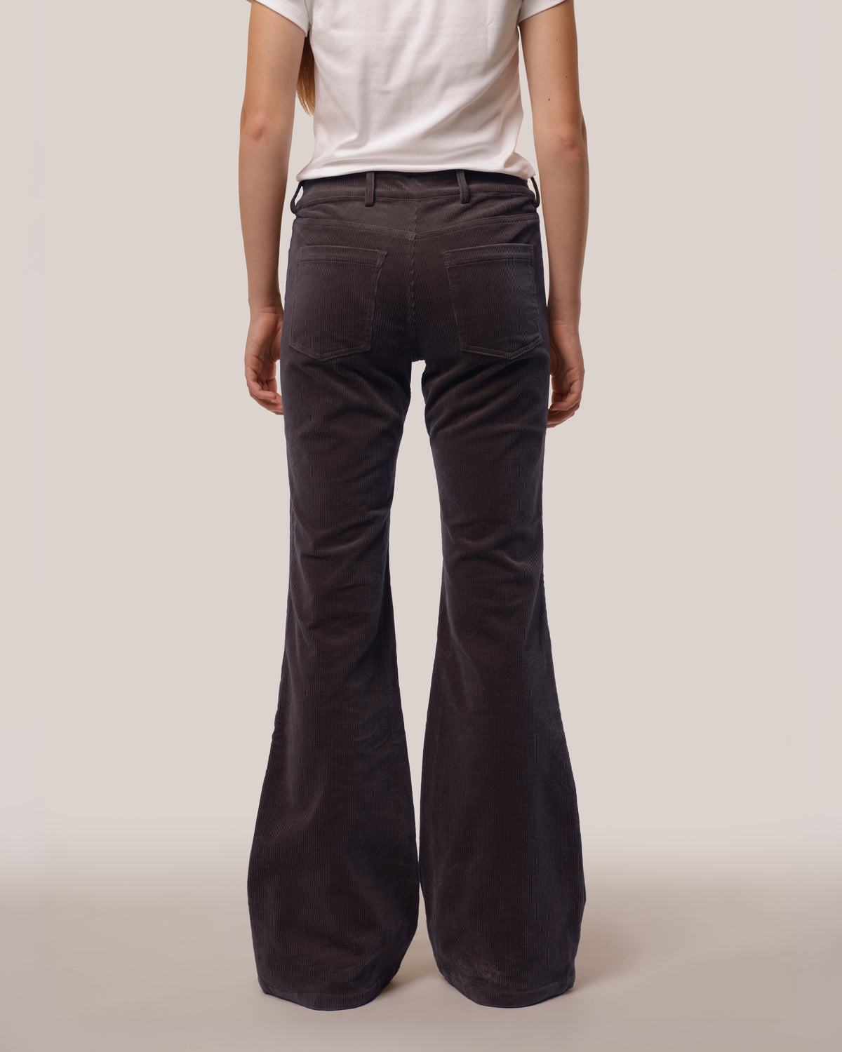 Corduroy Flare Trousers Truffle