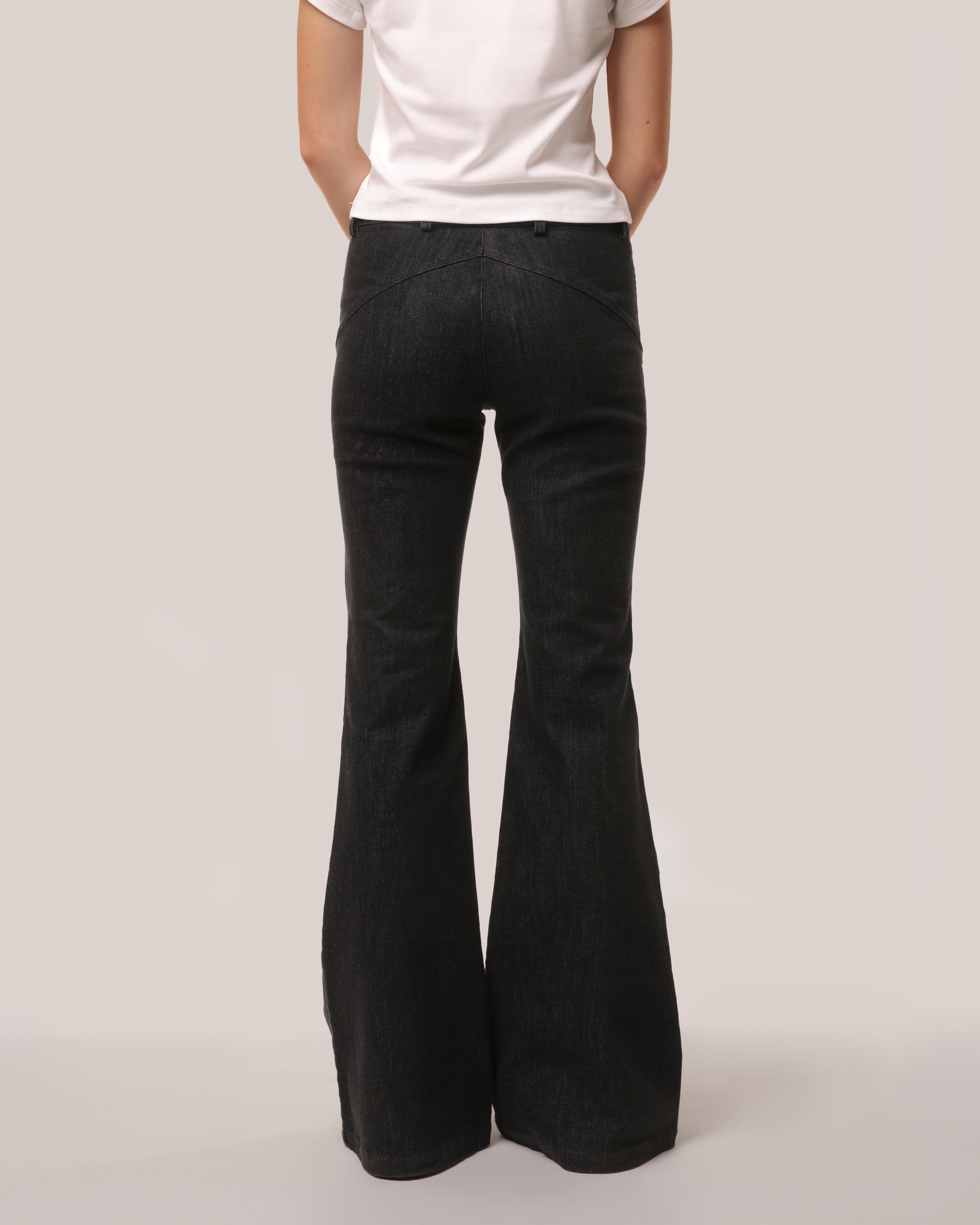 Back Seam Flare Jeans