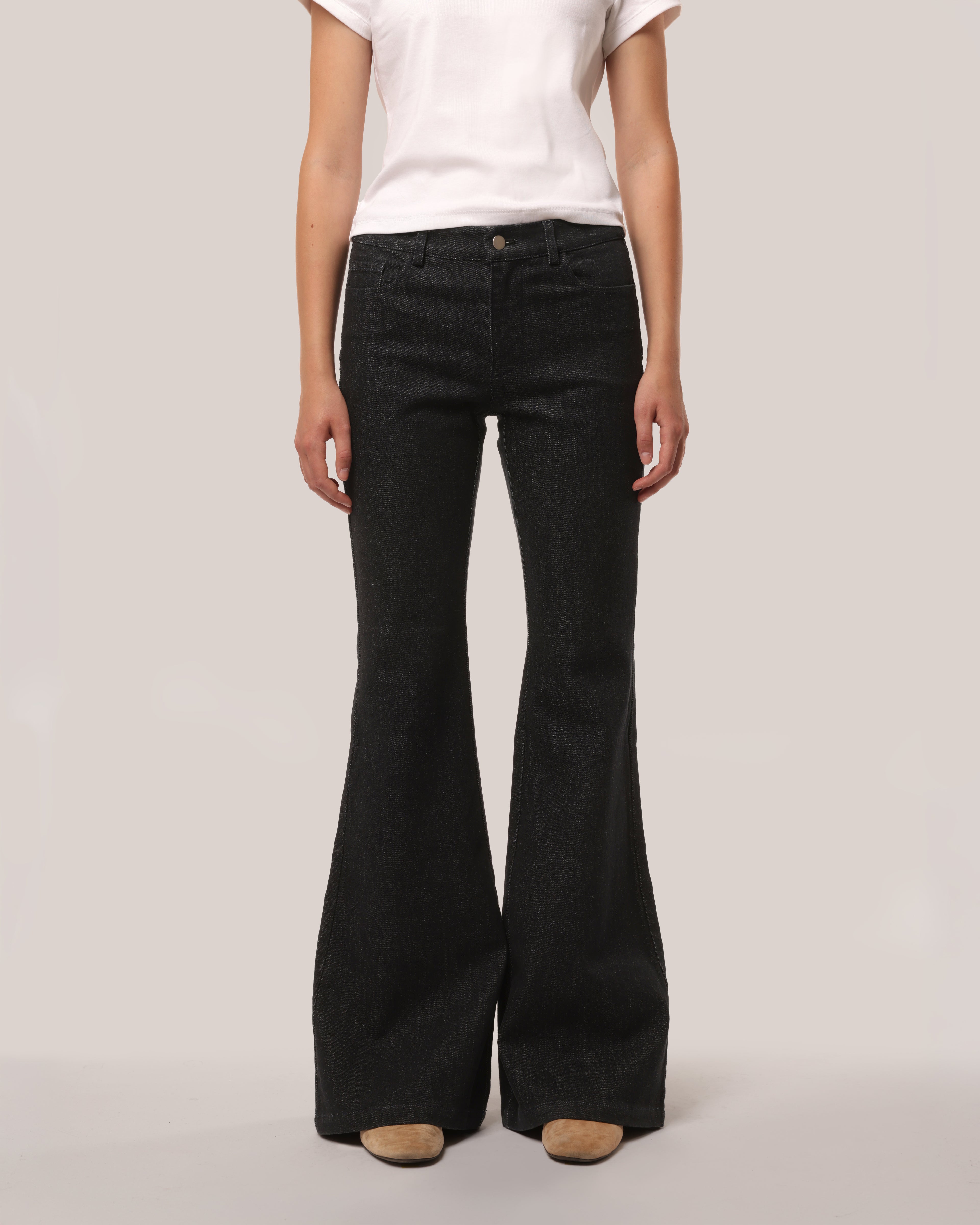 Back Seam Flare Jeans