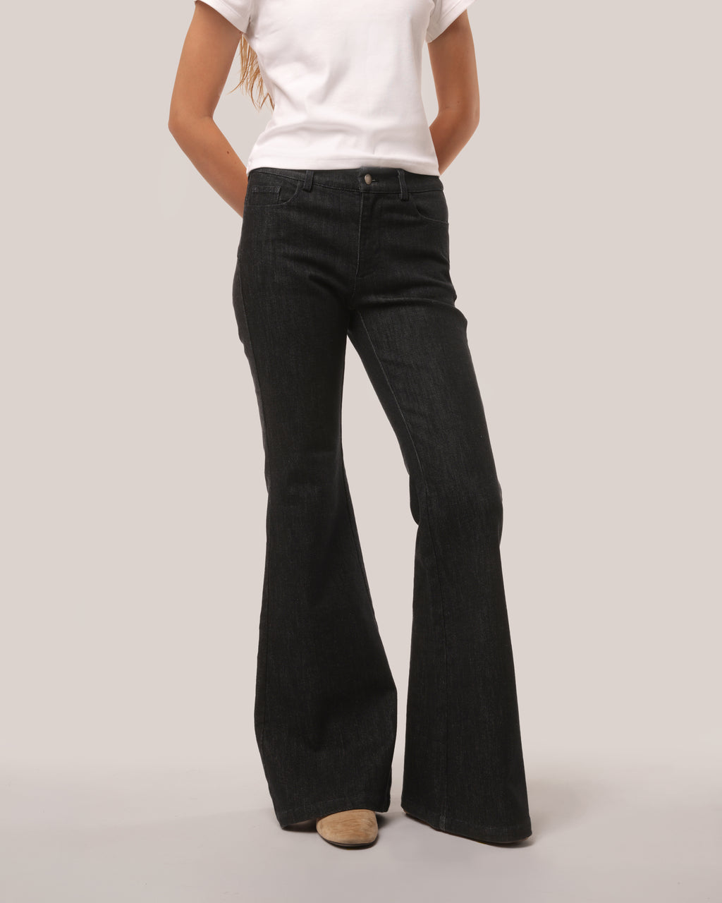 Back Seam Flare Jeans