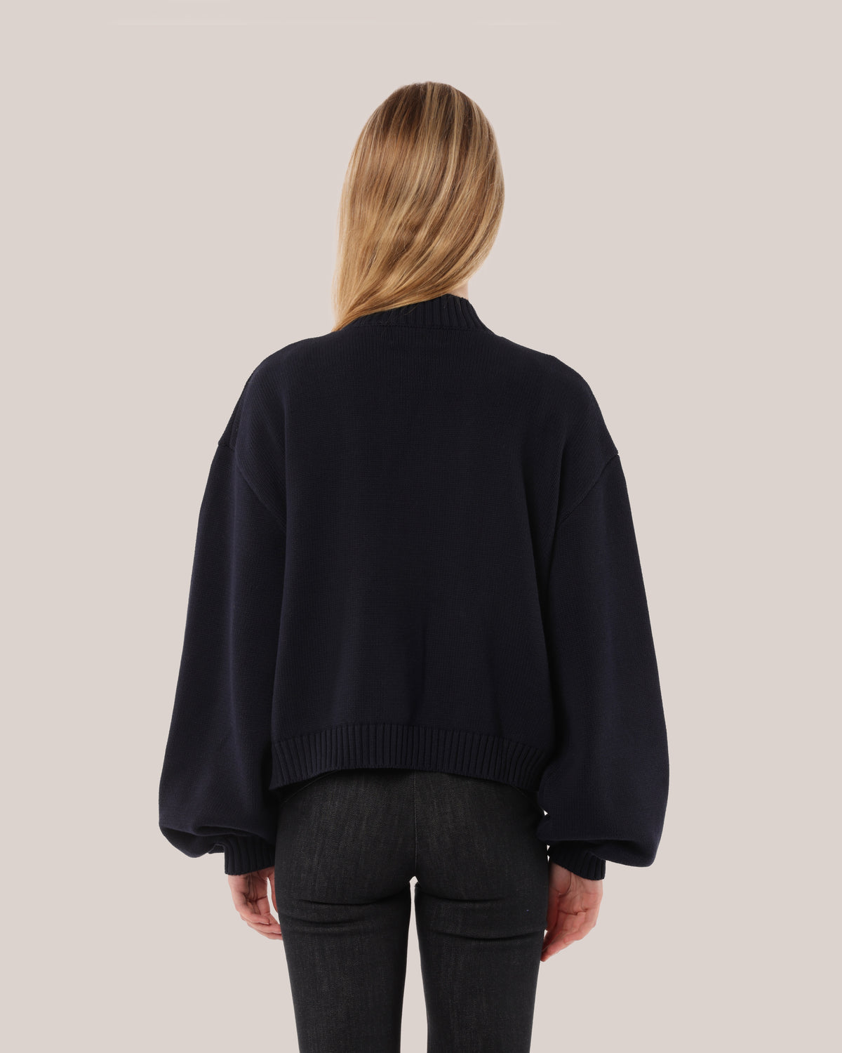 Four Pocket Cotton Cardigan Blueberry