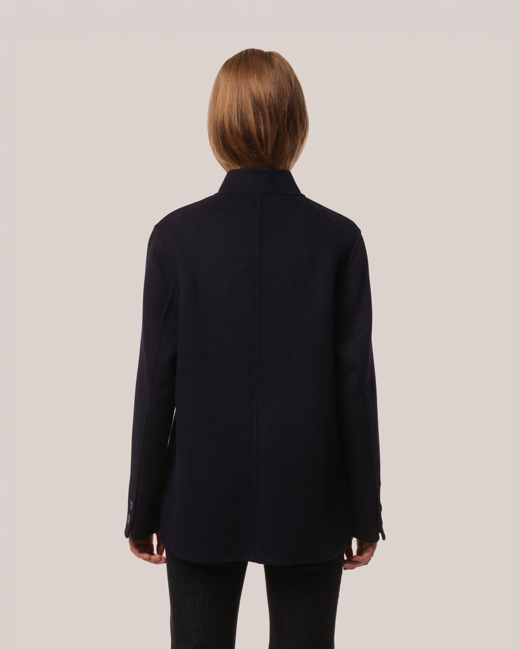 Tailored Wool Jacket Navy Blue