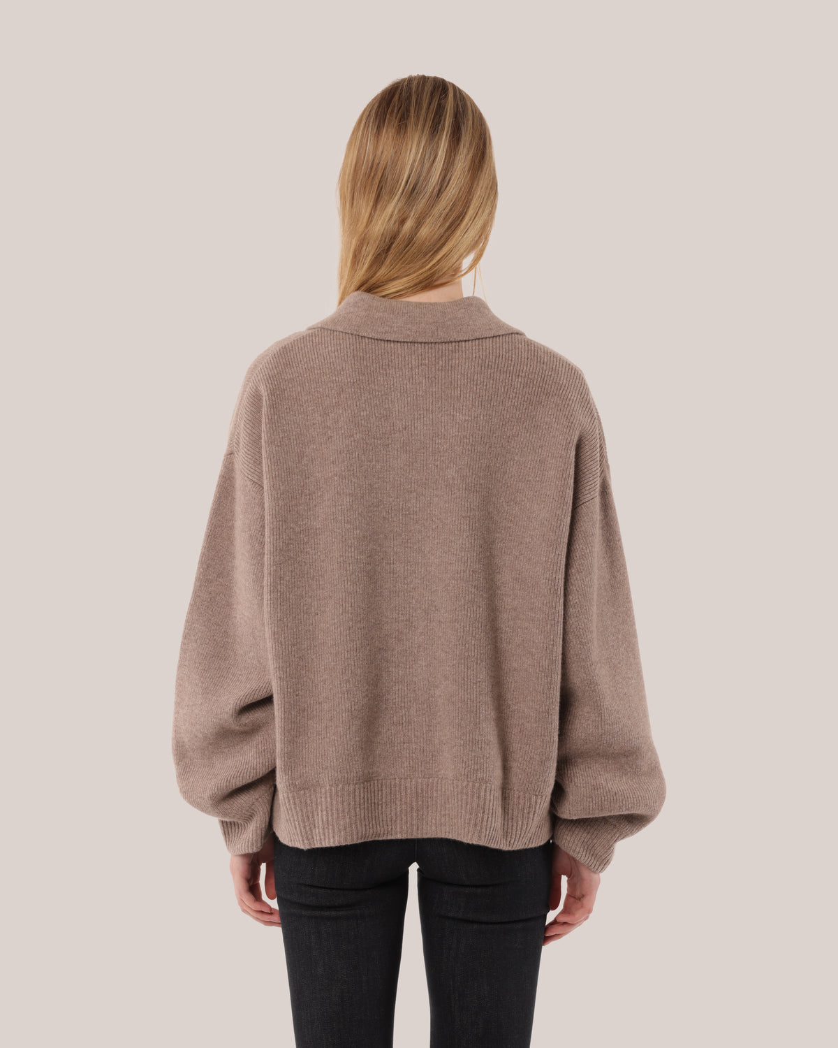 Knitted Wool Jacket Nutmeg