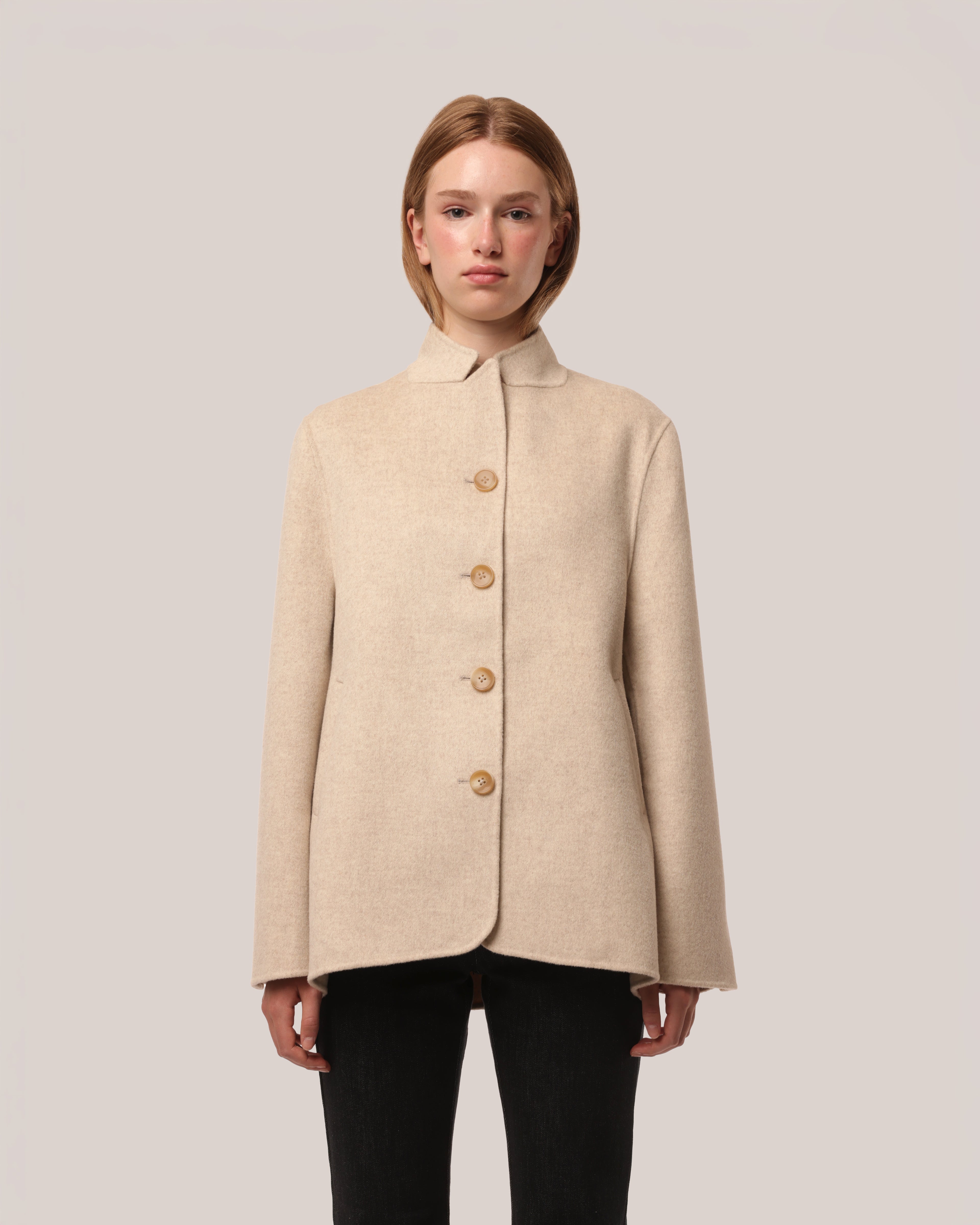 Tailored Wool Jacket Oatmeal