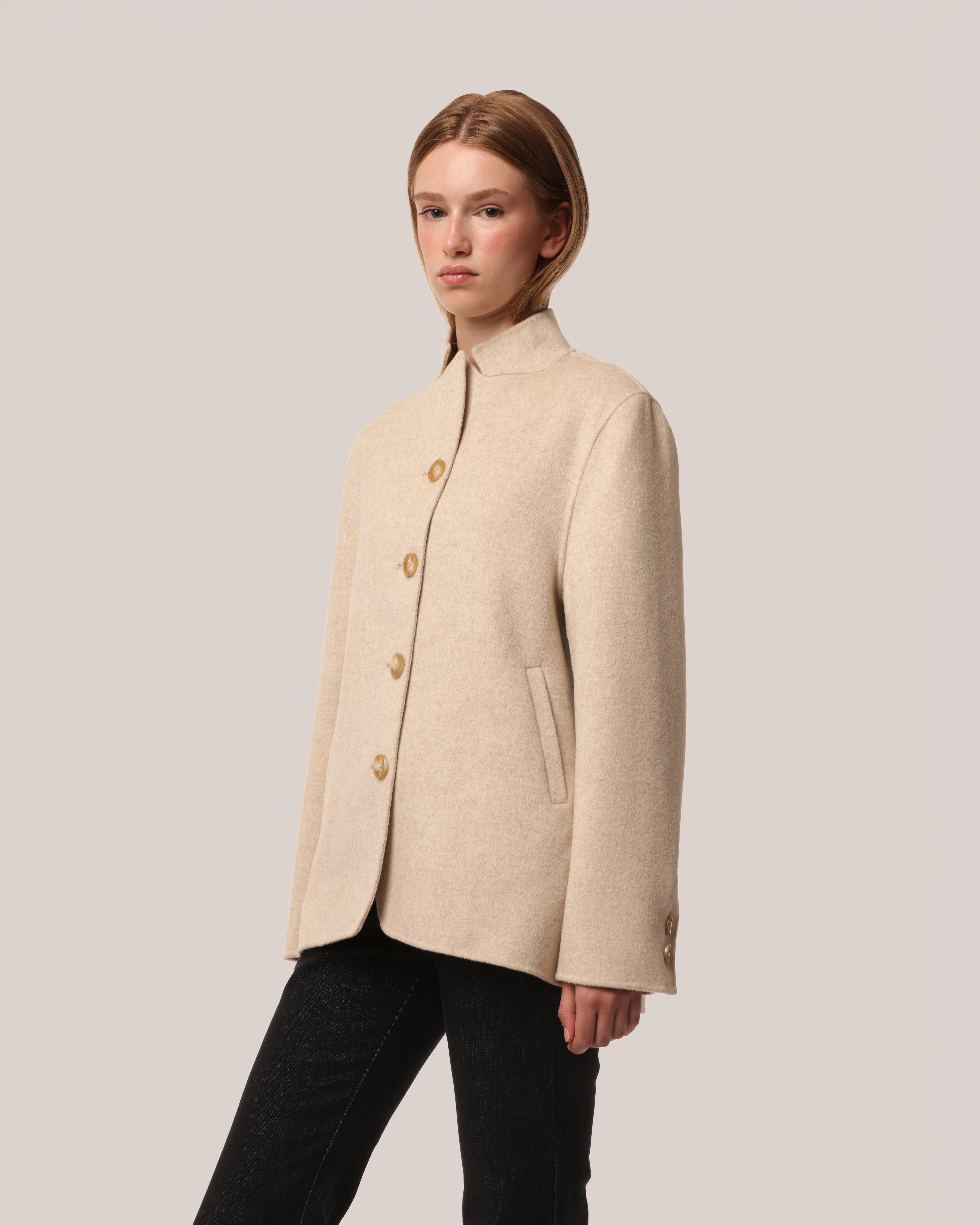 Tailored Wool Jacket Oatmeal
