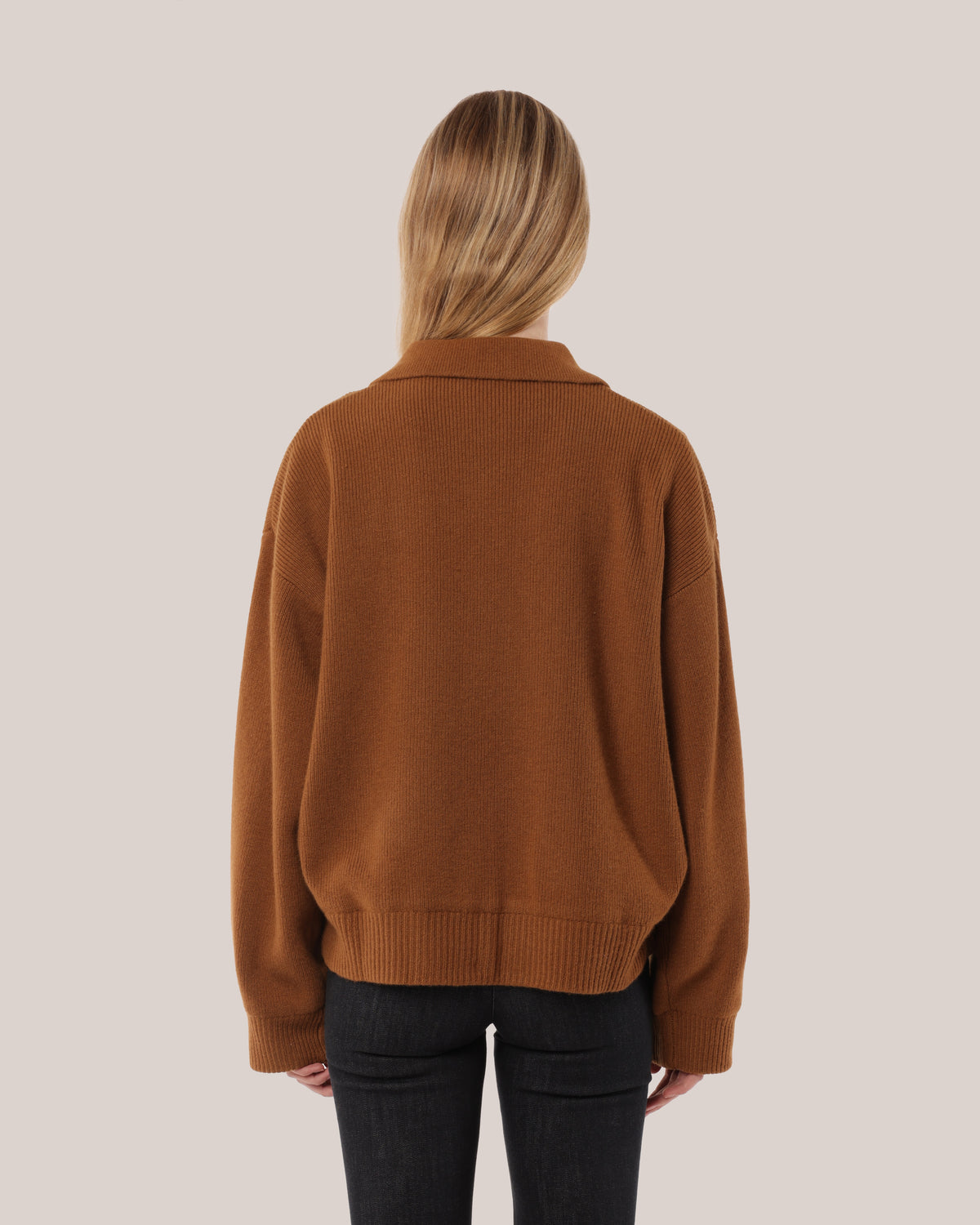 Knitted Wool Jacket Pecan