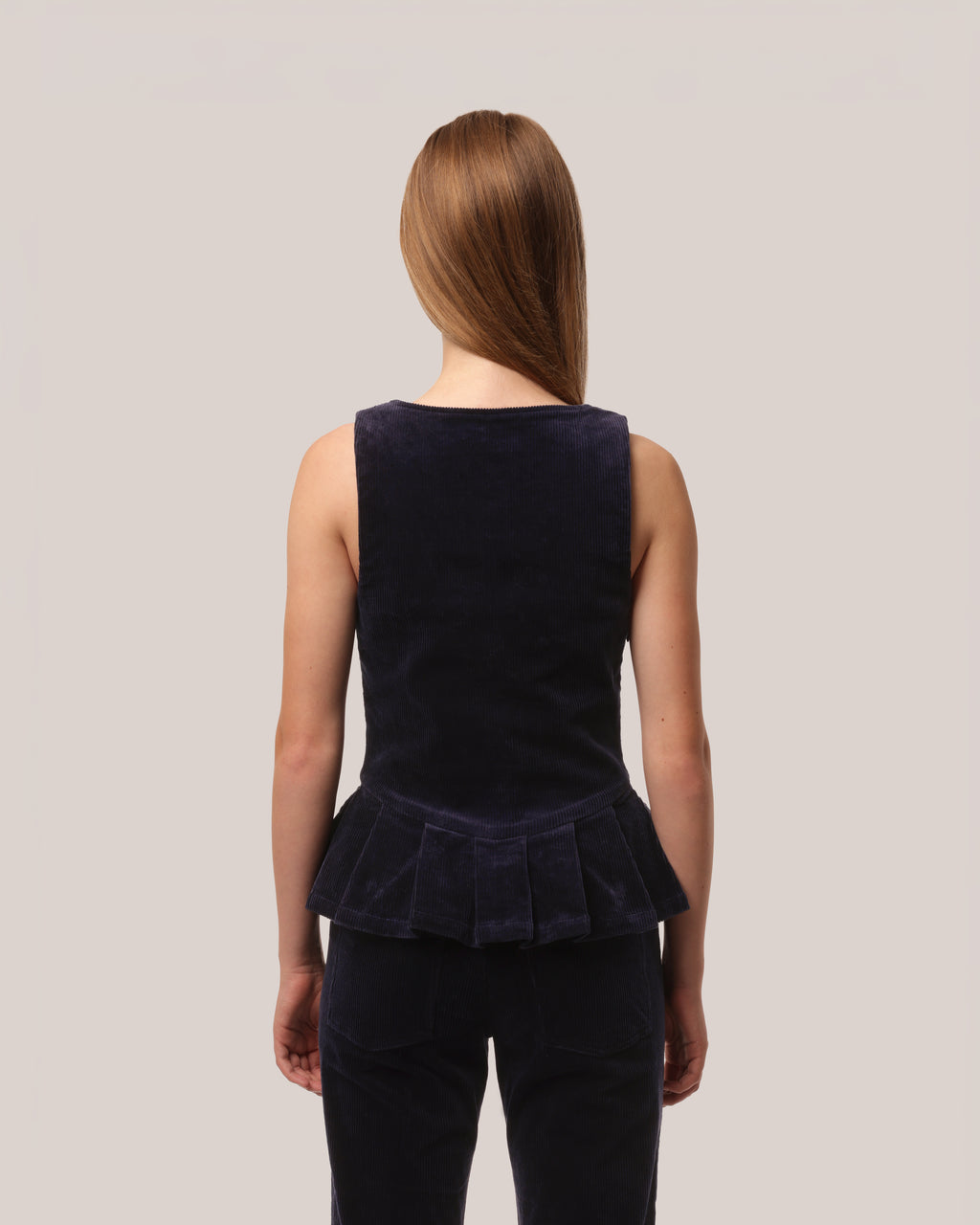 Corduroy Peplum Top